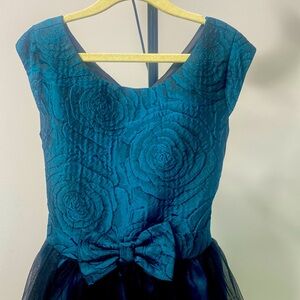 Party dress, Jacquard fabric, tulle dress for girls, holiday party dress!